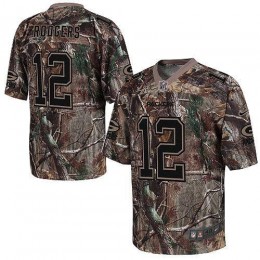 Packers #12 Aaron Rodgers Camo Youth Stitched NFL Realtree Elite Jersey