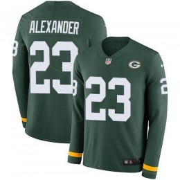 Packers #23 Jaire Alexander Green Team Color Youth Stitched NFL Limited Therma Long Sleeve Jersey