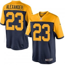 Packers #23 Jaire Alexander Navy Blue Alternate Youth Stitched NFL New Limited Jersey