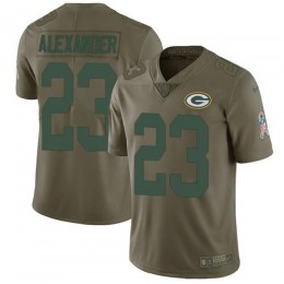 Packers #23 Jaire Alexander Olive Youth Stitched NFL Limited 2017 Salute To Service Jersey