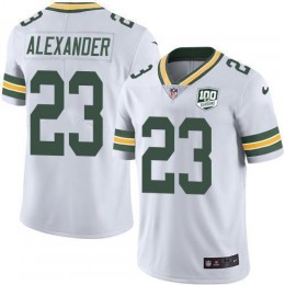 Packers #23 Jaire Alexander White Youth 100th Season Stitched NFL Vapor Untouchable Limited Jersey