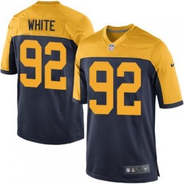 Packers #92 Reggie White Navy Blue Alternate Youth Stitched NFL New Elite Jersey
