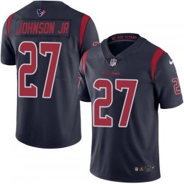 Houston Texans #27 Duke Johnson Jr Navy Blue Youth Stitched NFL Limited Rush Jersey