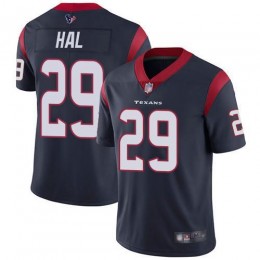 Houston Texans #29 Andre Hal Navy Blue Team Color Youth Stitched NFL Vapor Untouchable Limited Jersey
