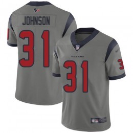 Houston Texans #31 David Johnson Gray Youth Stitched NFL Limited Inverted Legend Jersey