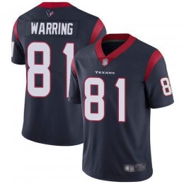 Houston Texans #81 Kahale Warring Navy Blue Team Color Youth Stitched NFL Vapor Untouchable Limited Jersey