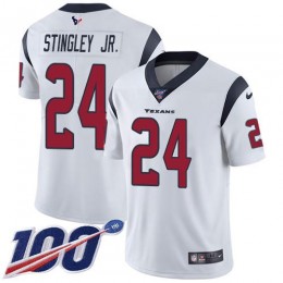 Texans #24 Derek Stingley Jr. White Youth Stitched NFL 100th Season Vapor Untouchable Limited Jersey