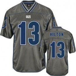 Colts #13 T.Y. Hilton Grey Youth Stitched NFL Elite Vapor Jersey