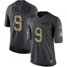 Colts #9 Nick Foles Black Youth Stitched NFL Limited 2016 Salute To Service Jersey