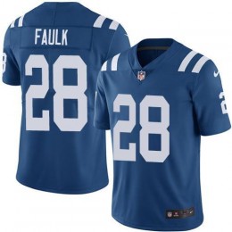 Indianapolis Colts #28 Marshall Faulk Royal Blue Team Color Youth Stitched NFL Vapor Untouchable Limited Jersey