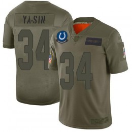 Indianapolis Colts #34 Rock Ya-Sin Camo Youth Stitched NFL Limited 2019 Salute to Service Jersey