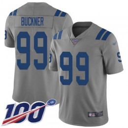 Indianapolis Colts #99 DeForest Buckner Gray Youth Stitched NFL Limited Inverted Legend 100th Season Jersey