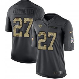 Jaguars #27 Leonard Fournette Black Youth Stitched NFL Limited 2016 Salute To Service Jersey