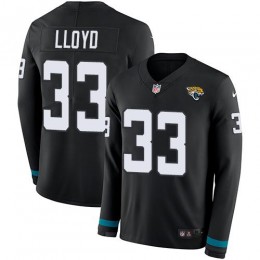 Jaguars #33 Devin Lloyd Black Team Color Youth Stitched NFL Limited Therma Long Sleeve Jersey