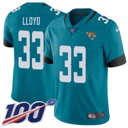 Jaguars #33 Devin Lloyd Teal Green Alternate Youth Stitched NFL 100th Season Vapor Limited Jersey
