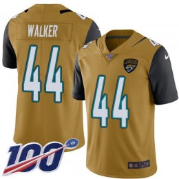 Jaguars #44 Travon Walker Gold Youth Stitched NFL Limited Rush 100th Season Jersey