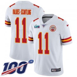 Chiefs #11 Marquez Valdes-Scantling White Youth Stitched NFL 100th Season Vapor Limited Jersey