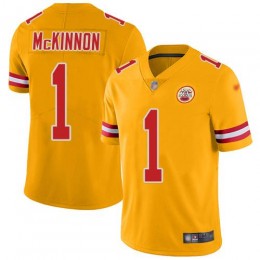 Chiefs #1 Jerick McKinnon Gold Youth Stitched NFL Limited Inverted Legend Jersey