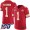Chiefs #1 Jerick McKinnon Red Team Color Super Bowl LVII Patch Youth Stitched NFL 100th Season Vapor Limited Jersey