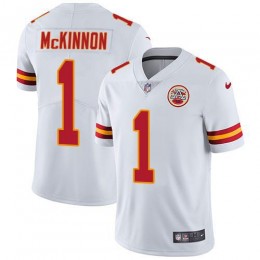 Chiefs #1 Jerick McKinnon White Youth Stitched NFL Vapor Untouchable Limited Jersey