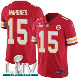 Chiefs #15 Patrick Mahomes Red Super Bowl LIV 2020 Team Color Youth Stitched NFL Vapor Untouchable Limited Jersey