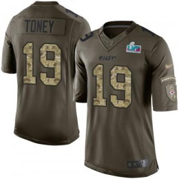 Chiefs #19 Kadarius Toney Green Super Bowl LVII Patch Youth Stitched NFL Limited 2015 Salute To Service Jersey