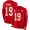 Chiefs #19 Kadarius Toney Red Team Color Super Bowl LVII Patch Youth Stitched NFL Limited Therma Long Sleeve Jersey