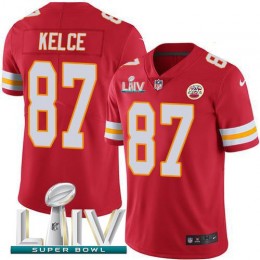 Chiefs #87 Travis Kelce Red Super Bowl LIV 2020 Team Color Youth Stitched NFL Vapor Untouchable Limited Jersey