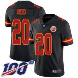 Kansas City Chiefs #20 Justin Reid Black Youth Stitched NFL Limited Rush 100th Season Jersey
