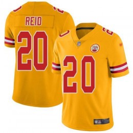 Kansas City Chiefs #20 Justin Reid Gold Youth Stitched NFL Limited Inverted Legend Jersey
