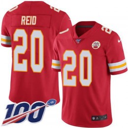Kansas City Chiefs #20 Justin Reid Red Team Color Youth Stitched NFL 100th Season Vapor Limited Jersey