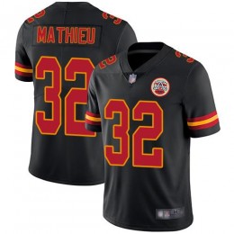Kansas City Chiefs #32 Tyrann Mathieu Black Youth Stitched NFL Limited Rush Jersey