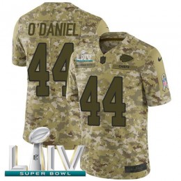 Kansas City Chiefs #44 Dorian O’Daniel Camo Super Bowl LIV 2020 Youth Stitched NFL Limited 2018 Salute To Service Jersey