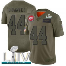 Kansas City Chiefs #44 Dorian O’Daniel Camo Super Bowl LIV 2020 Youth Stitched NFL Limited 2019 Salute To Service Jersey