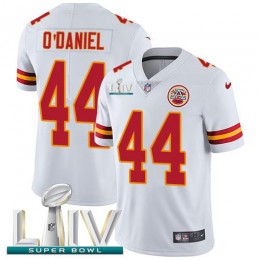 Kansas City Chiefs #44 Dorian O’Daniel White Super Bowl LIV 2020 Youth Stitched NFL Vapor Untouchable Limited Jersey