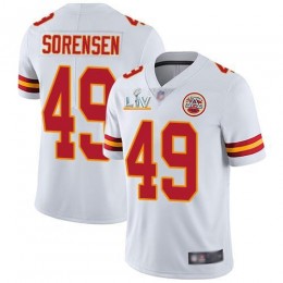 Kansas City Chiefs #49 Daniel Sorensen White Youth Super Bowl LV Bound Stitched NFL Vapor Untouchable Limited Jersey
