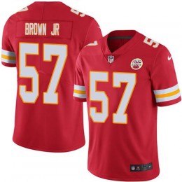 Kansas City Chiefs #57 Orlando Brown Jr. Red Team Color Youth Stitched NFL Vapor Untouchable Limited Jersey