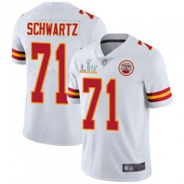 Kansas City Chiefs #71 Mitchell Schwartz White Youth Super Bowl LV Bound Stitched NFL Vapor Untouchable Limited Jersey