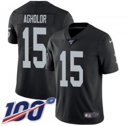 Las Vegas Raiders #15 Nelson Agholor Black Team Color Youth Stitched NFL 100th Season Vapor Untouchable Limited Jersey