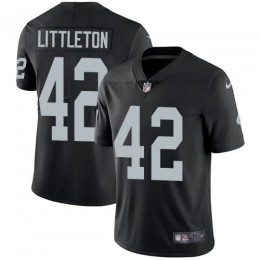 Las Vegas Raiders #42 Cory Littleton Black Team Color Youth Stitched NFL Vapor Untouchable Limited Jersey
