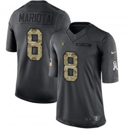 Las Vegas Raiders #8 Marcus Mariota Black Youth Stitched NFL Limited 2016 Salute to Service Jersey