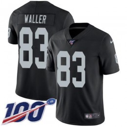 Raiders #83 Darren Waller Black Team Color Youth Stitched NFL 100th Season Vapor Limited Jersey