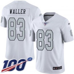 Raiders #83 Darren Waller White Youth Stitched NFL Limited Rush 100th Season Jersey