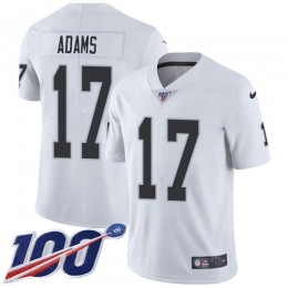 Youth Raiders #17 Davante Adams White Stitched NFL 100th Season Vapor Limited Jersey