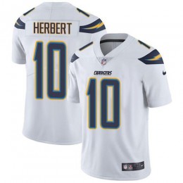Chargers #10 Justin Herbert White Youth Stitched NFL Vapor Untouchable Limited Jersey