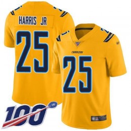 Los Angeles Chargers #25 Chris Harris Jr Gold Youth Stitched NFL Limited Inverted Legend 100th Season Jersey