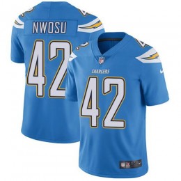 Los Angeles Chargers #42 Uchenna Nwosu Electric Blue Alternate Youth Stitched NFL Vapor Untouchable Limited Jersey