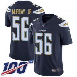 Los Angeles Chargers #56 Kenneth Murray Jr Navy Blue Team Color Youth Stitched NFL 100th Season Vapor Untouchable Limited Jersey