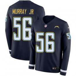 Los Angeles Chargers #56 Kenneth Murray Jr Navy Blue Team Color Youth Stitched NFL Limited Therma Long Sleeve Jersey