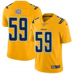 Los Angeles Chargers #59 Nick Vigil Gold Youth Stitched NFL Limited Inverted Legend Jersey